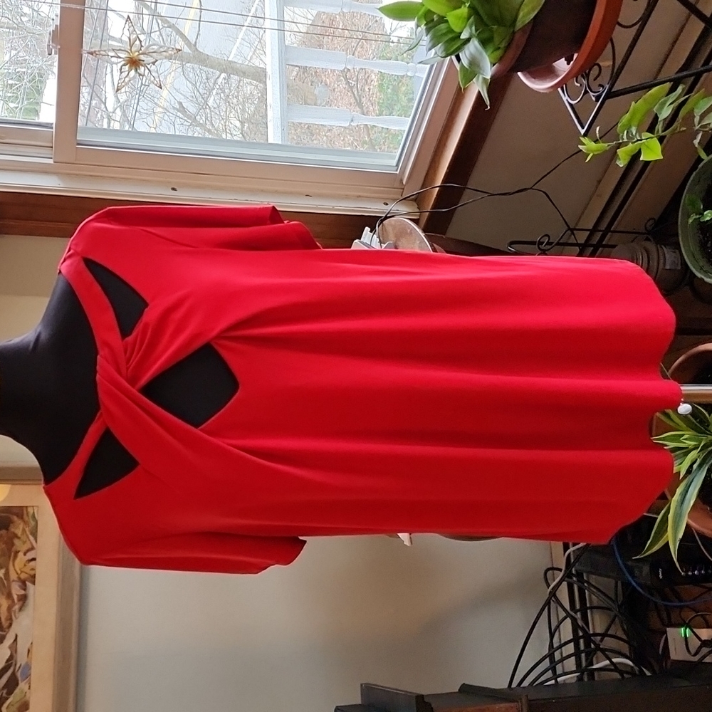 Women's red blouse by rendezvous size 3X